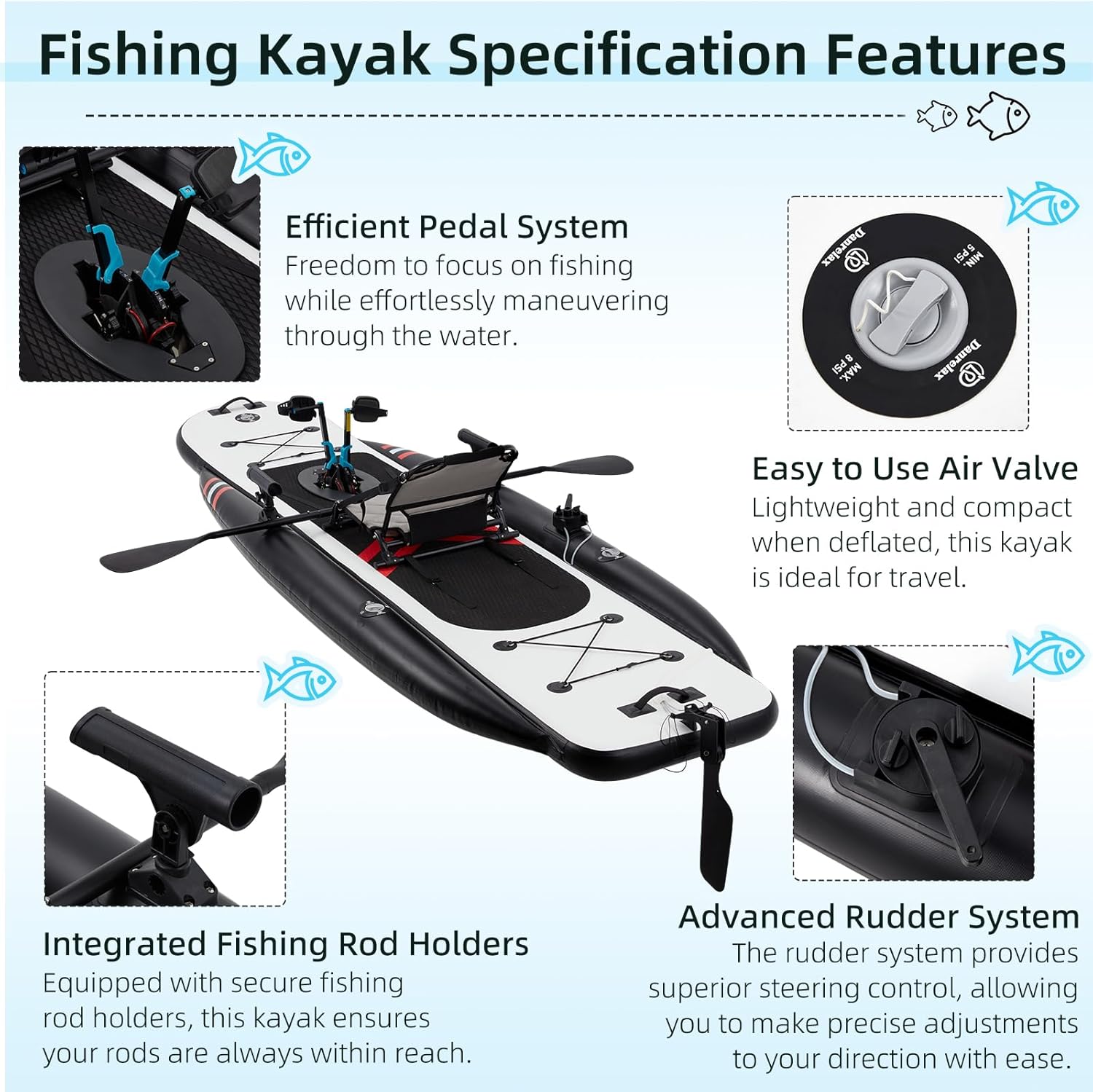 Надувная рыбацкая байдарка из  – обзор и цена Fishing Kayak Inflatable