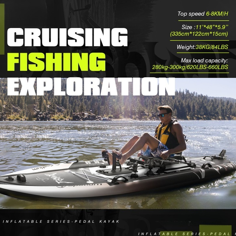 Надувной рыболовный каяк Spati – обзор и цена Fishing Kayak Pedal Drive